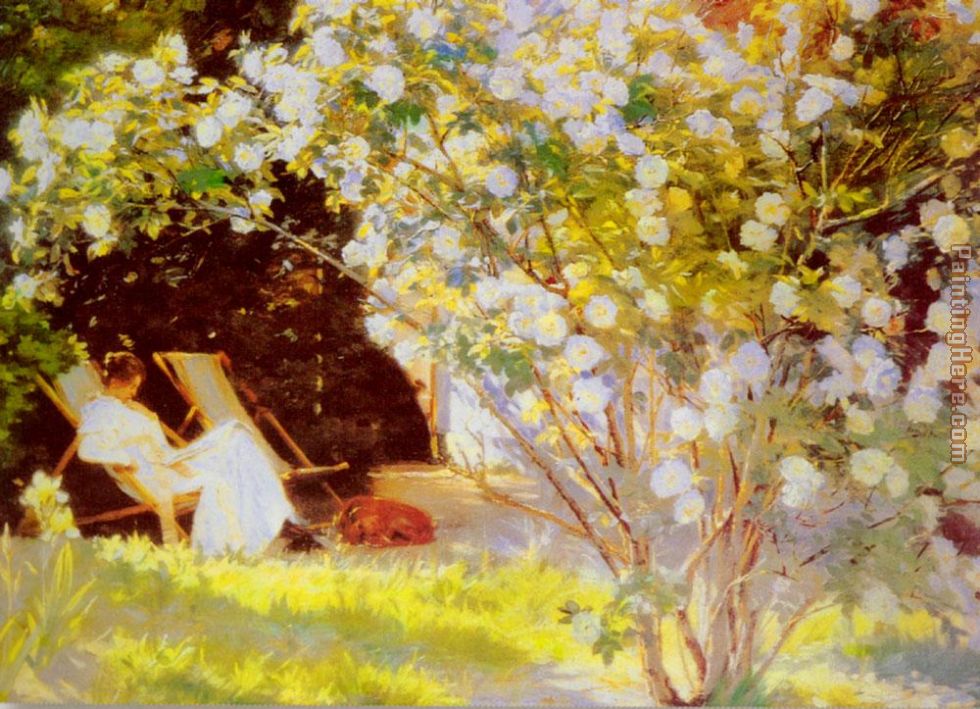 Les Roses painting - Peder Severin Kroyer Les Roses art painting